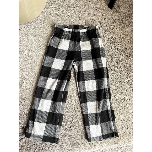 Boys Old Navy black/whit fleece pj pants, size XS/5 - Picture 2 of 6